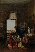 Jean Alaux L'Atelier de Picot a la Villa Medicis oil painting